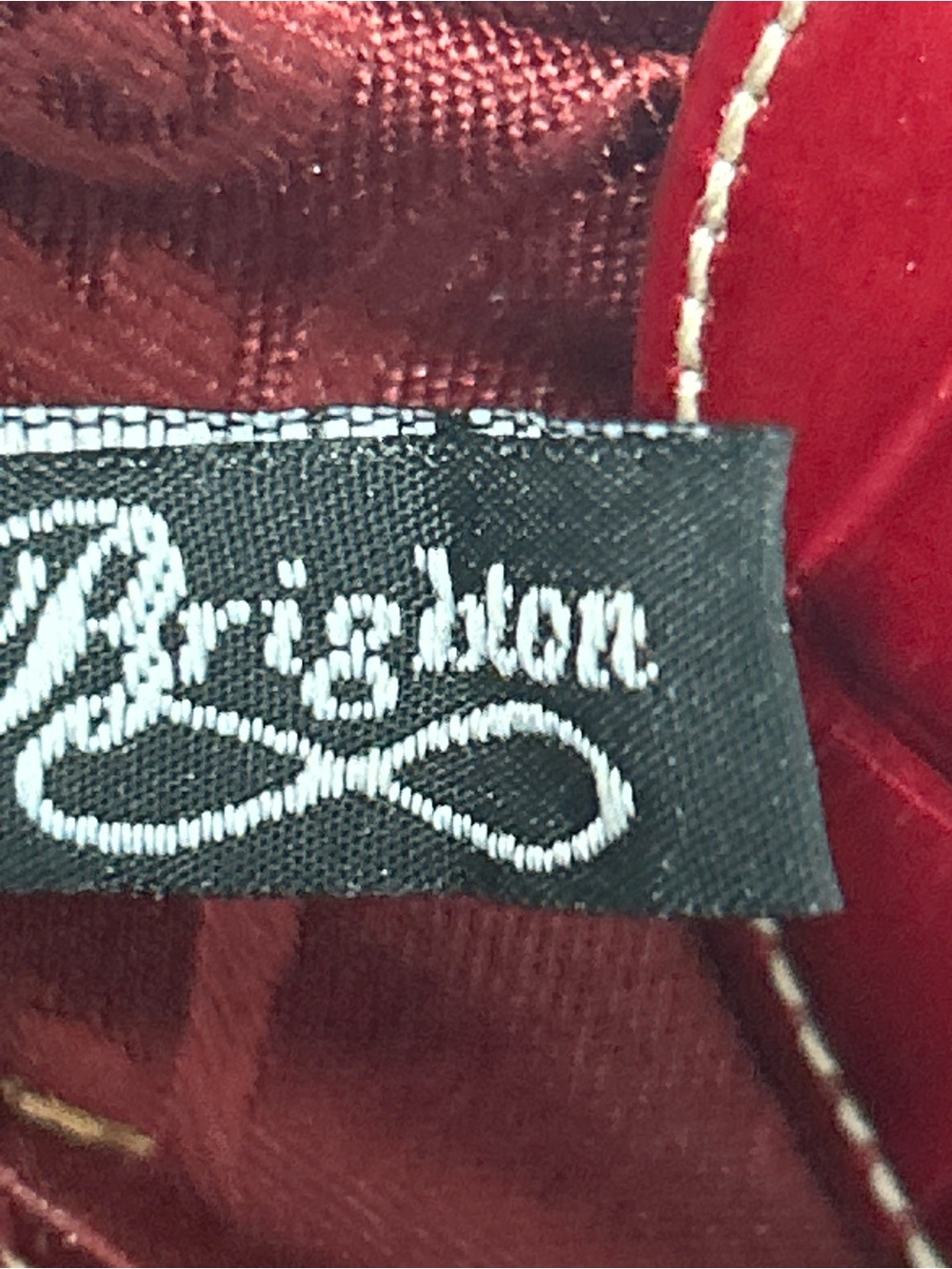 Brighton Red Heart Pattern Canvas and Leather Tote Bag Approx 15 x 9 x 4 - Picture 16 of 17